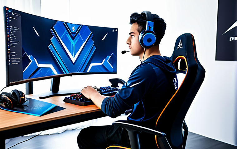 **

"A professional Eternal Return esports player, fully clothed in a stylish and modest gaming jersey, focused and determined, sitting at a high-end gaming PC in a modern, brightly lit studio, headphones on, surrounded by gaming equipment, perfect anatomy, correct proportions, well-formed hands, safe for work, appropriate content, family-friendly, professional photography, high quality, Arabic esports scene."

**